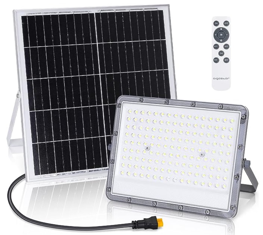 Foco proyector LED solar con mando a distancia [+info]