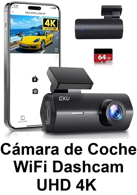Cmara de Coche WiFi Dashcam UHD 4K