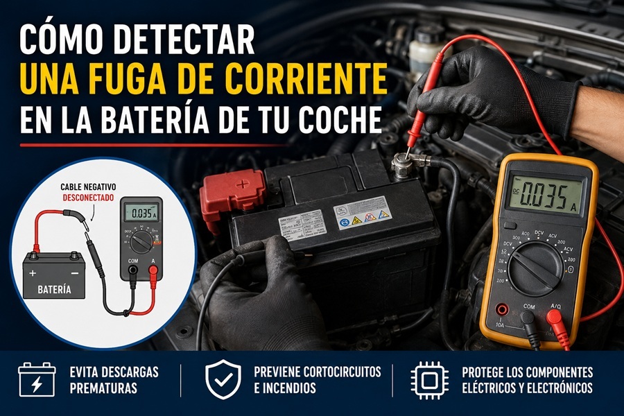 C�mo detectar una fuga de corriente en la bater�a de tu coche