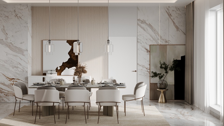 Recreaci�n de una imagen 3D del sal�n interior de un edificio