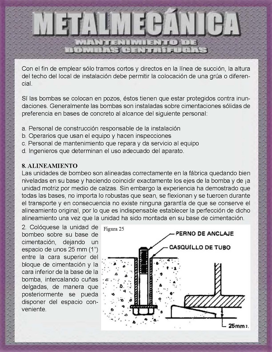Mantenimiento de bombas centrífugas. Página 27