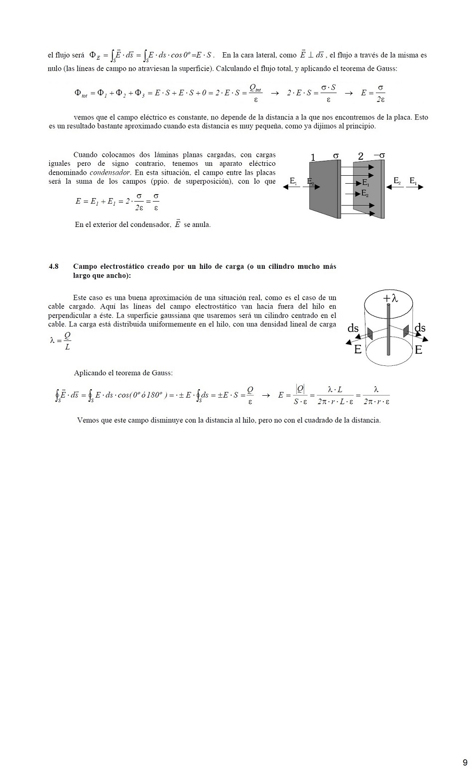 Interacción electrostática. Página 09