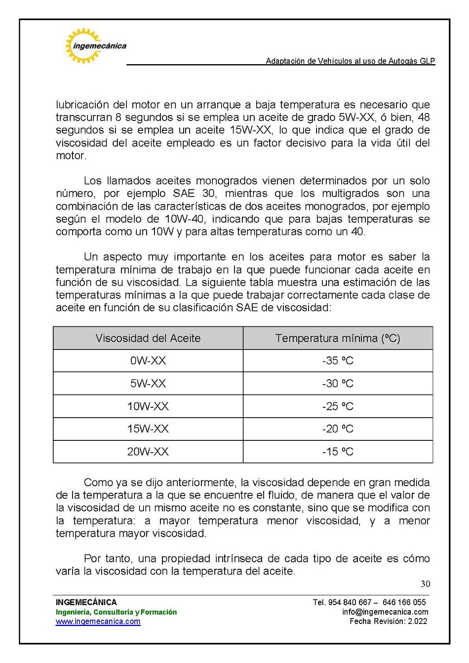 Adaptaci�n de veh�culos al uso de autog�s GLP. P�gina 26