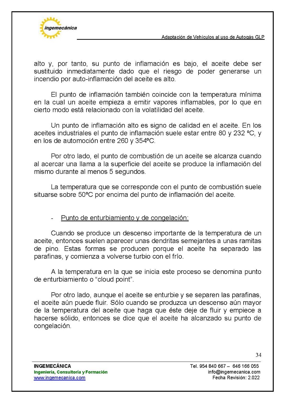 Adaptaci�n de veh�culos al uso de autog�s GLP. P�gina 30