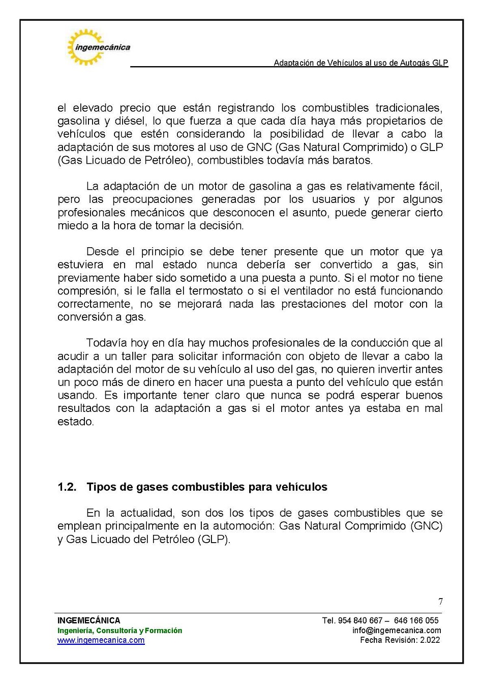 Adaptaci�n de veh�culos al uso de autog�s GLP. P�gina 3