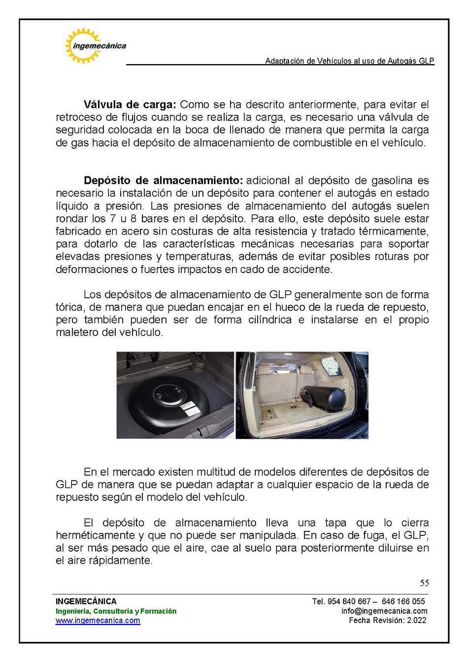 Adaptaci�n de veh�culos al uso de autog�s GLP. P�gina 51