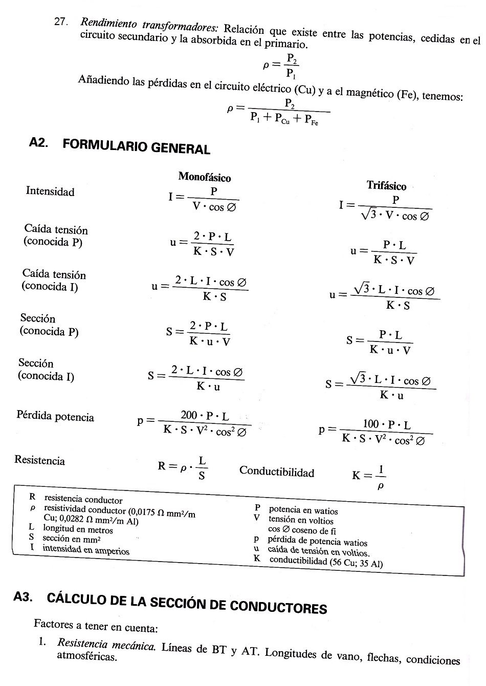 Conceptos generales de electricidad y fórmulas eléctricas. Página 05