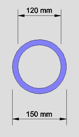 Secci�n del perfil del eje