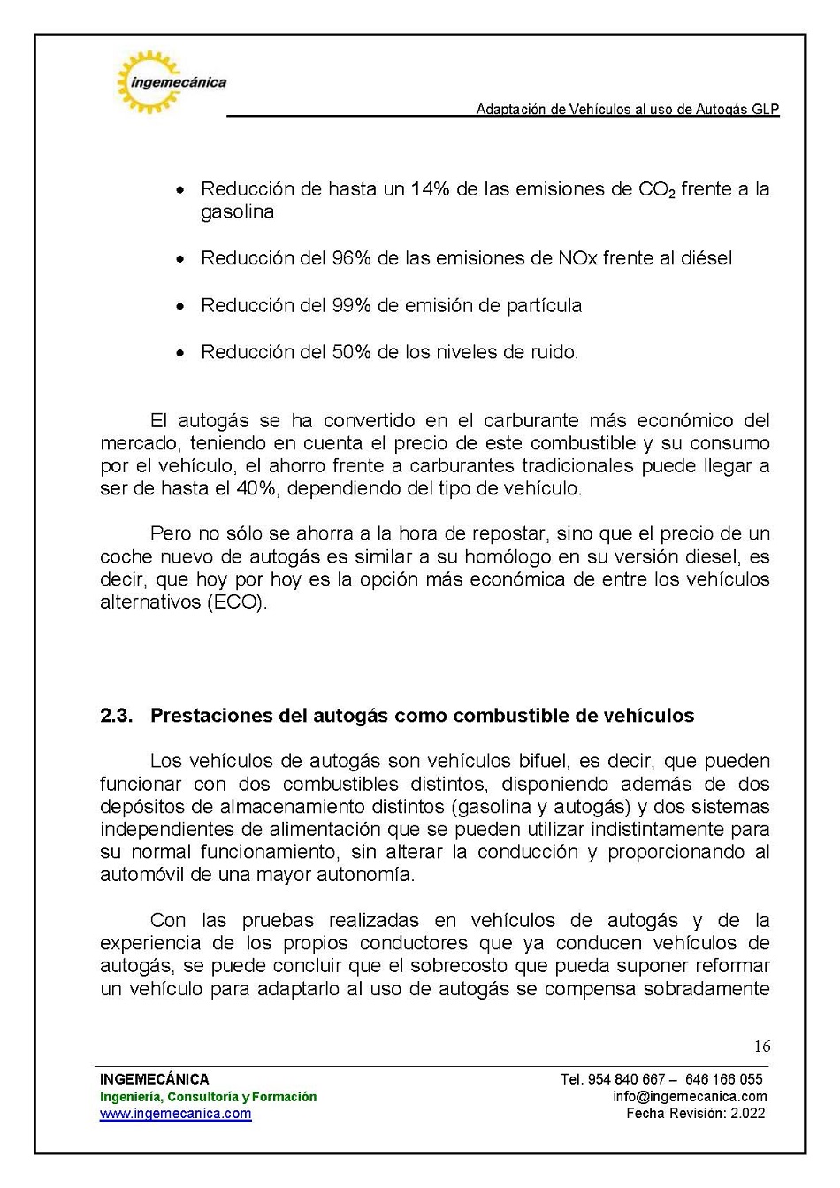 Adaptaci�n de veh�culos al uso de autog�s GLP. P�gina 12