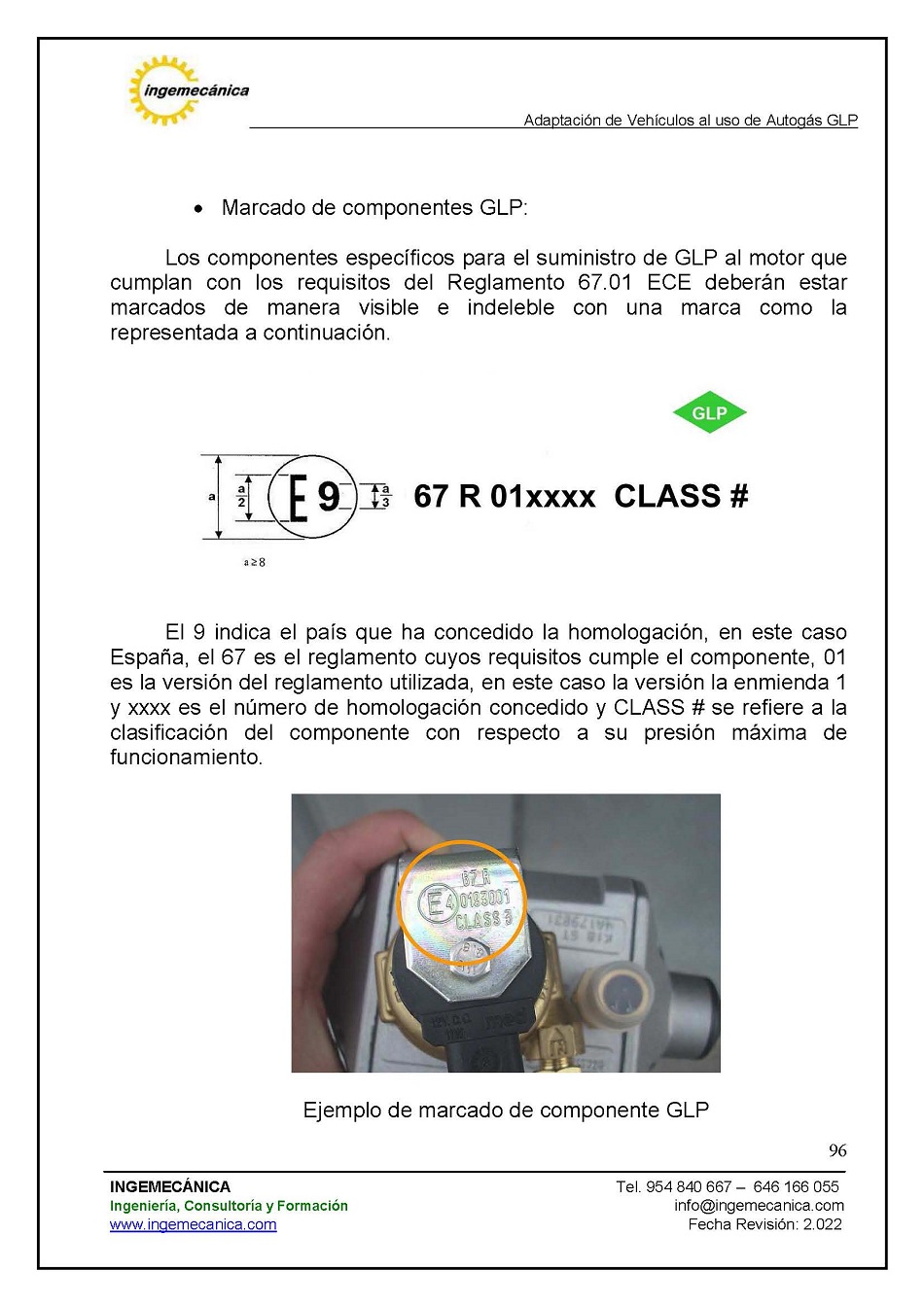 Adaptaci�n de veh�culos al uso de autog�s GLP. P�gina 92