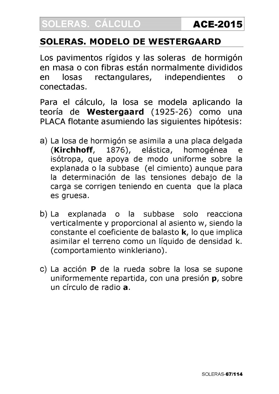 Cálculo de Soleras de Hormigón. Página 67