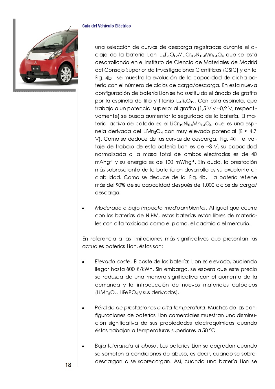 Baterías Recargables Avanzadas para Vehículos Eléctricos. Página 18