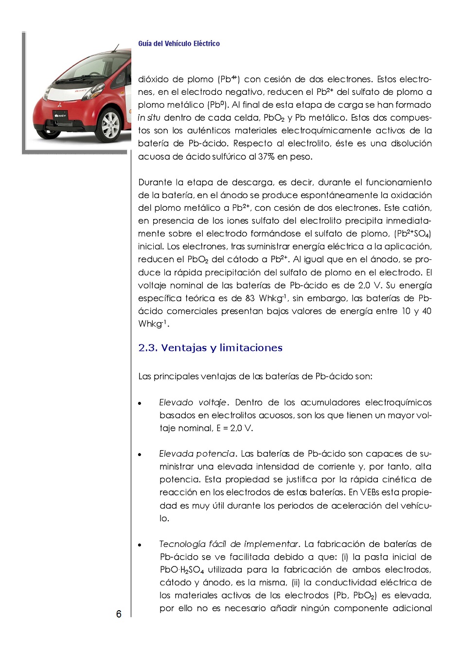 Baterías Recargables Avanzadas para Vehículos Eléctricos. Página 06