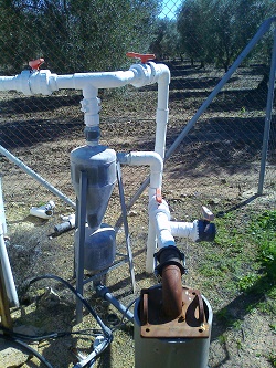 filtro hidrociclón en instalación de riego