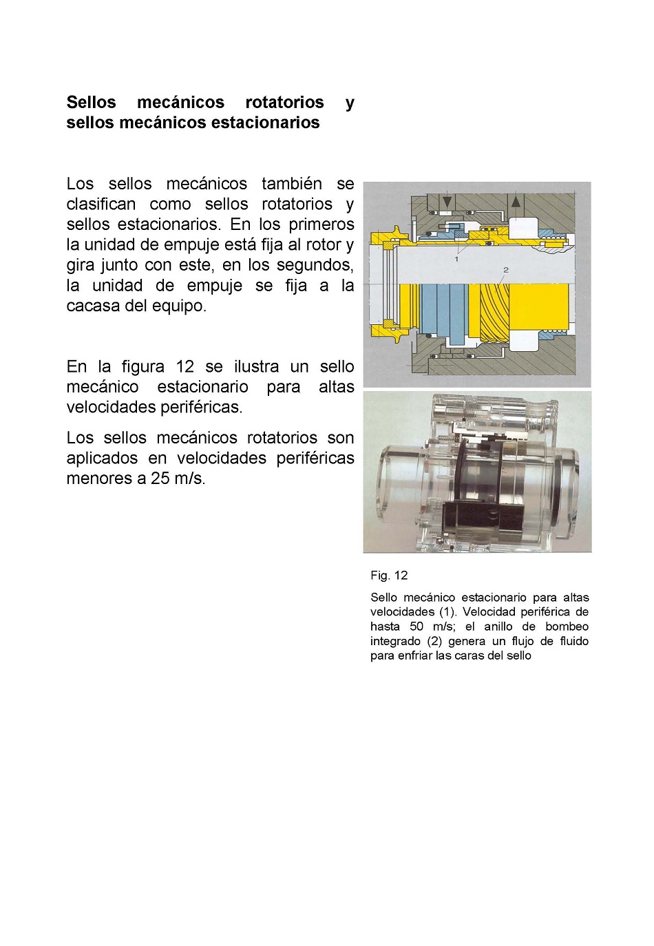 Sellado de equipos mecánicos rotatorios. Página 21